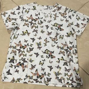 Butterfly Scrub Top